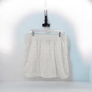 Disney Minnie Mouse Womens Medium White Jacquard Terrycloth Mini Skirt M
